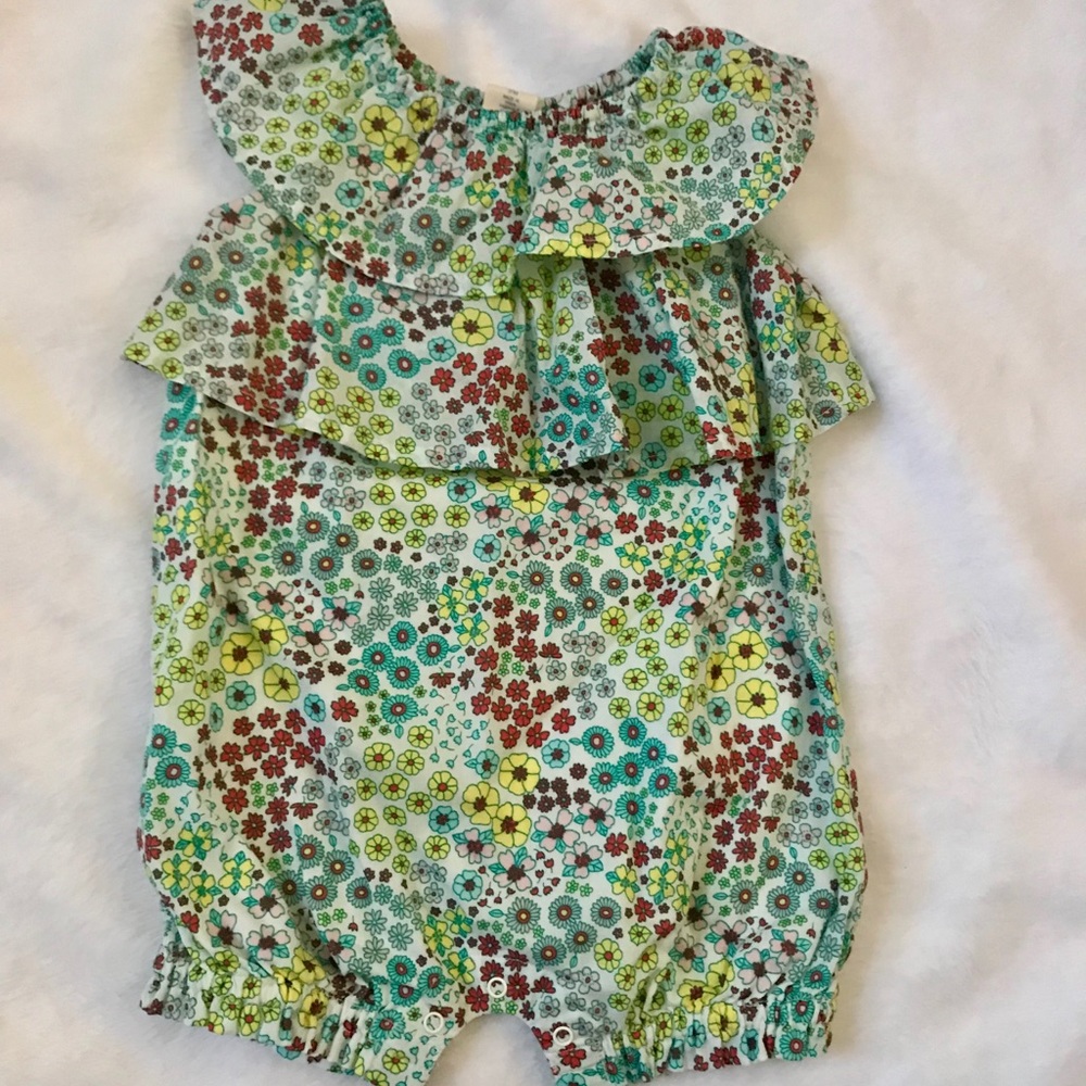 3mos Girls floral romper